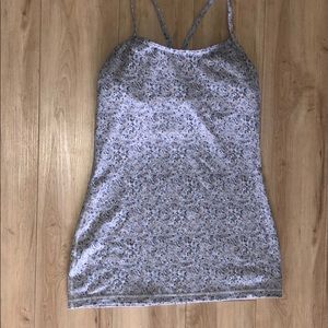 Lululemon Gray Floral Tank Sz 4